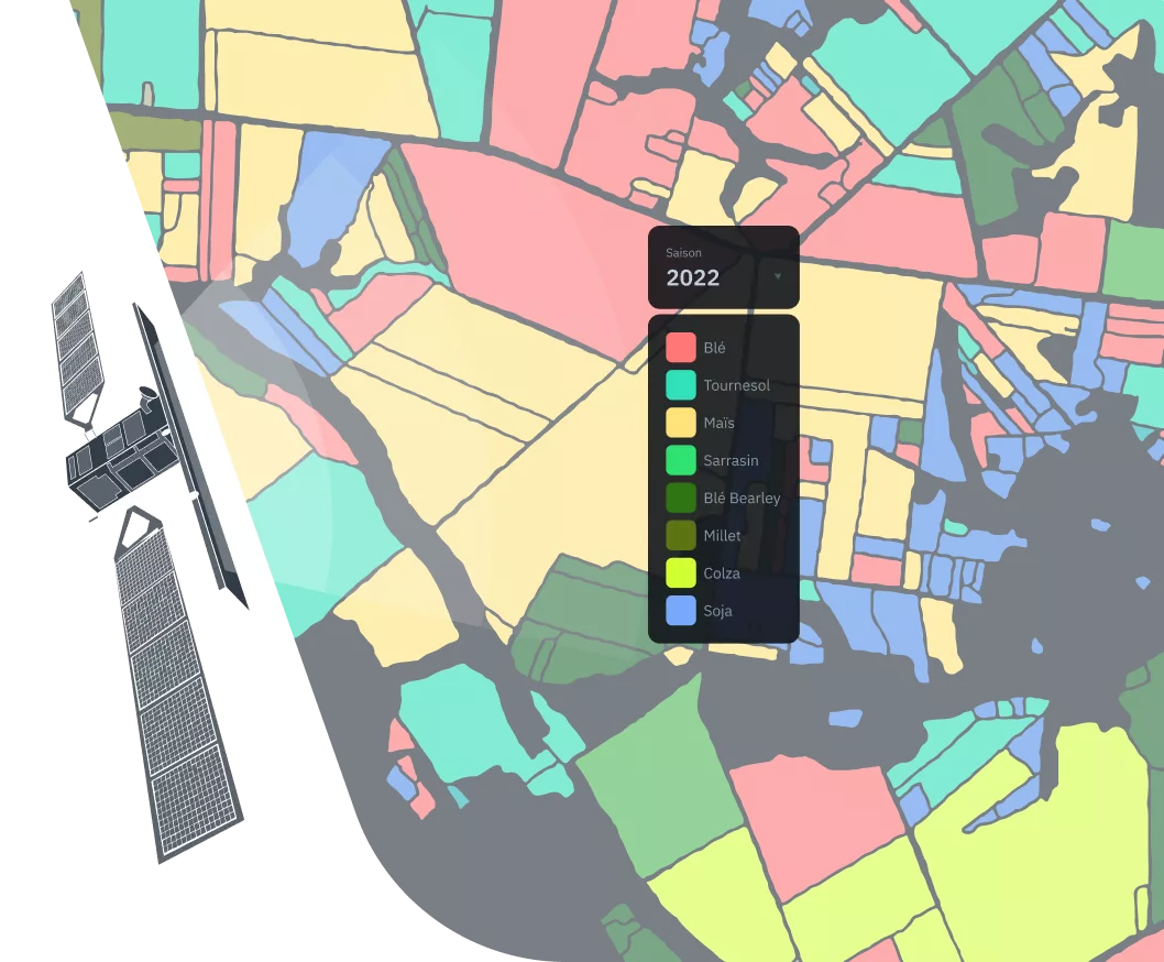 carte de classification des cultures à distance