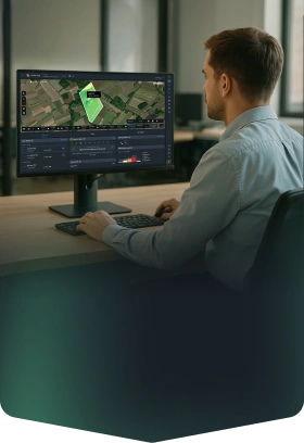 field monitoring with NDVI index