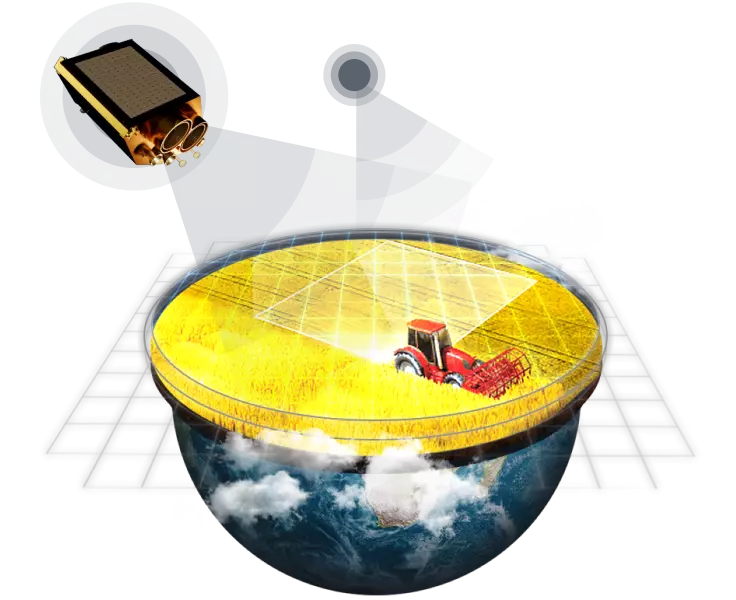 satellite monitoring field