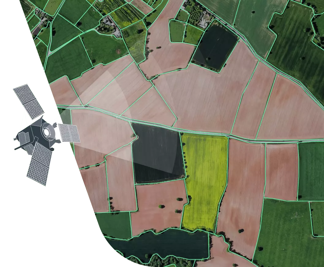 satellite field boundary map