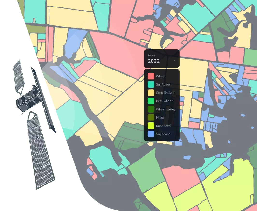 remote crop classification map