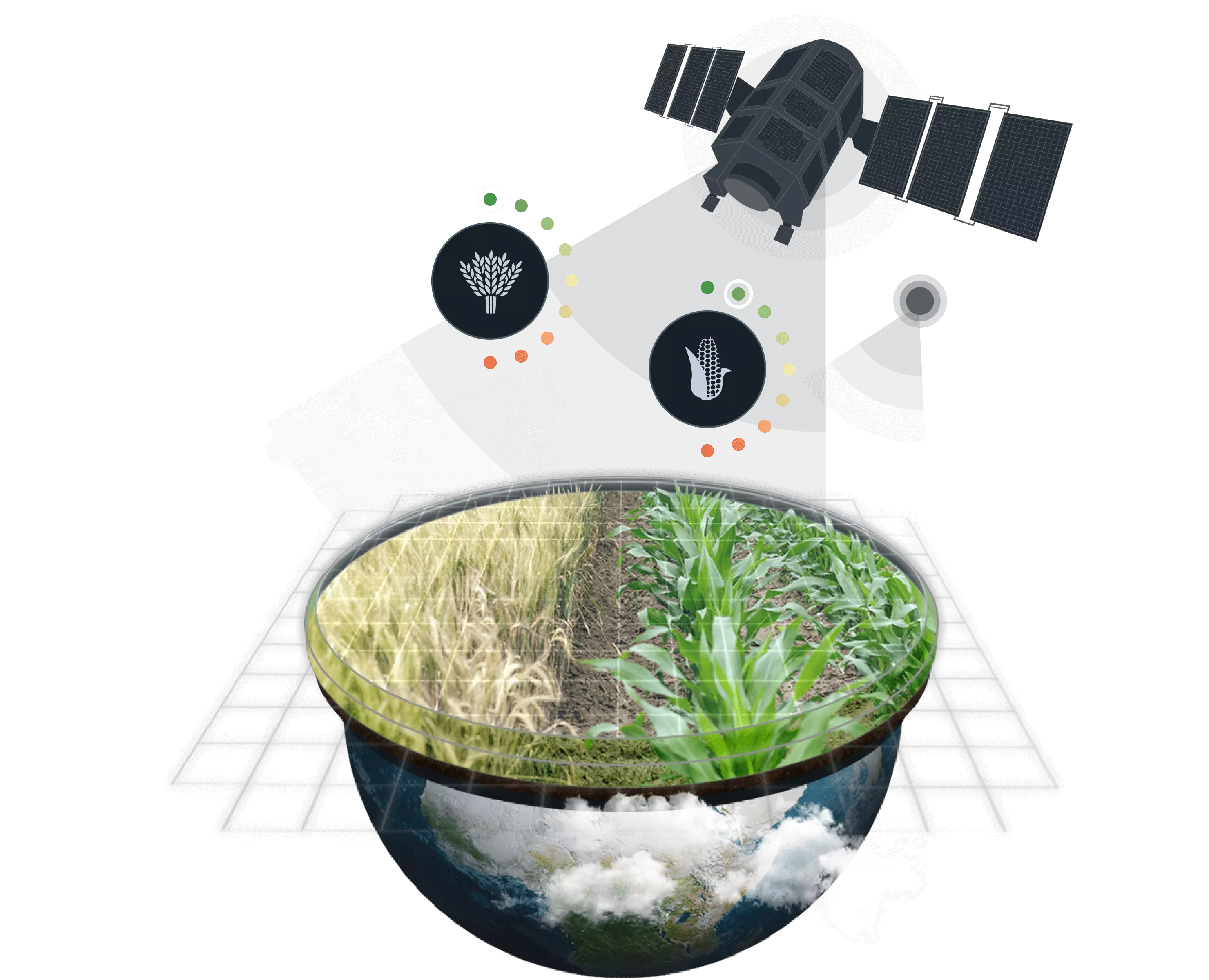 супутник, що збирає дані про врожайність