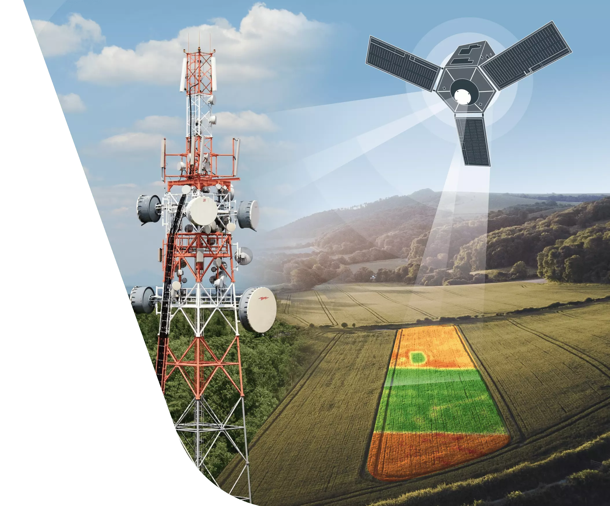 satellite monitoring field for telecom